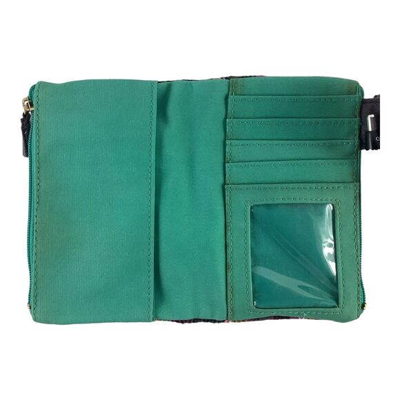 Walt DisneyWorld Disneyland Tinkerbell Wallet Multi Colored Plaid 4” X 6” GUC - Picture 5 of 16